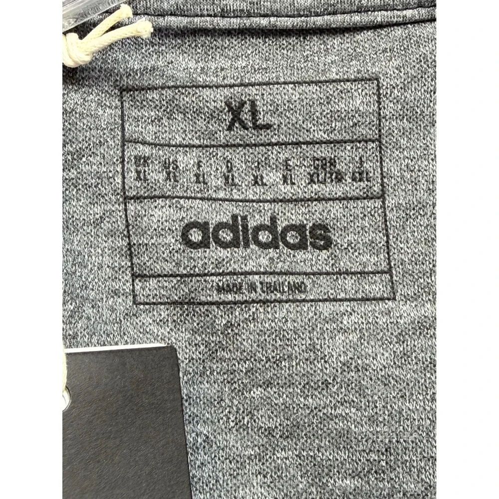 Adidas Mens XL Adi Perf H Polo IU4486 Black Melange Grey Golf Shirt  (AA45) New